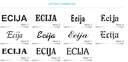 Letras grabadas